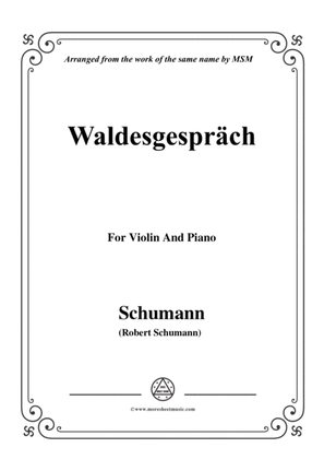 Book cover for Schumann-Waldcsgespräch,for Violin and Piano