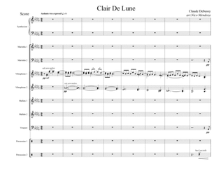 Book cover for Clair De Lune (arranged for percussion ensemble)