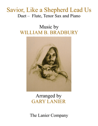Book cover for SAVIOR, LIKE A SHEPHERD LEAD US (Trio – Flute, Tenor Sax & Piano with Parts)
