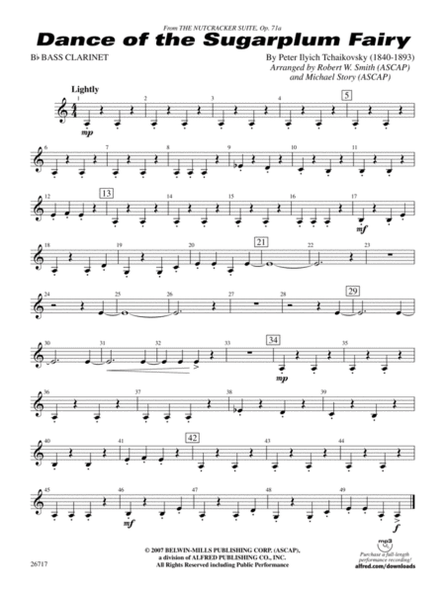 Dance of the Sugar Plum Fairy: B-flat Bass Clarinet