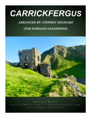 Book cover for Carrickfergus (for Soprano Saxophone and Piano)