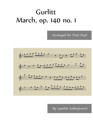 Book cover for March, op. 140 no. 1 - Flute Duet