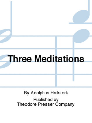 Book cover for Three Meditations
