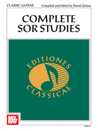 Book cover for Complete Sor Studies for Guitar