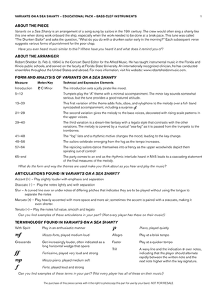 Variants on a Sea Shanty: Bass Clef Educational Pack