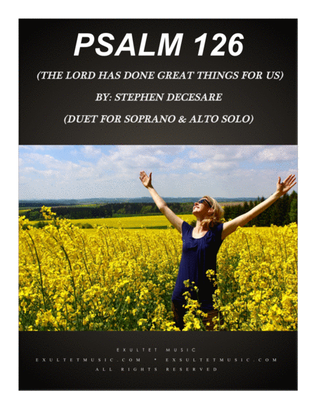 Book cover for Psalm 126 (Duet for Soprano and Alto Solo)
