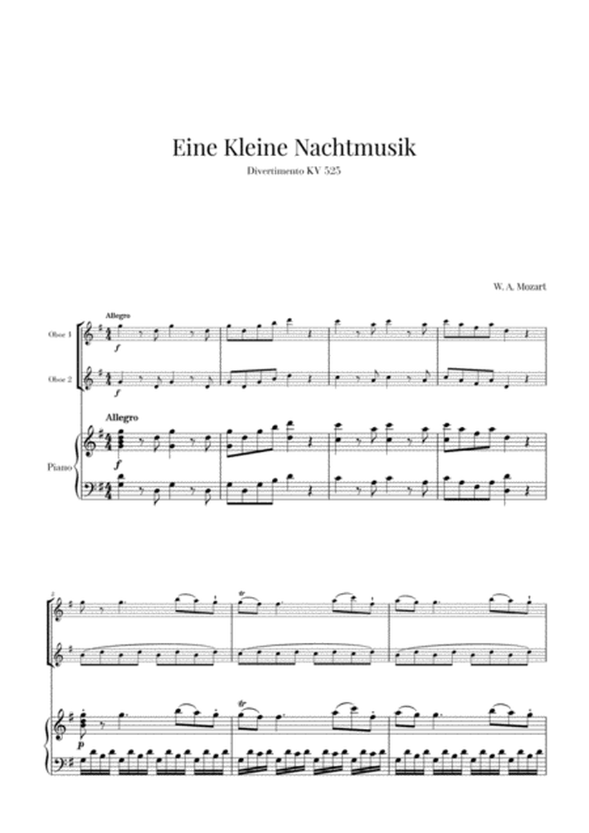 Eine Kleine Nachtmusik for 2 Oboes and Piano image number null