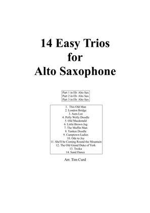 Book cover for 14 Easy Trios For Saxophone