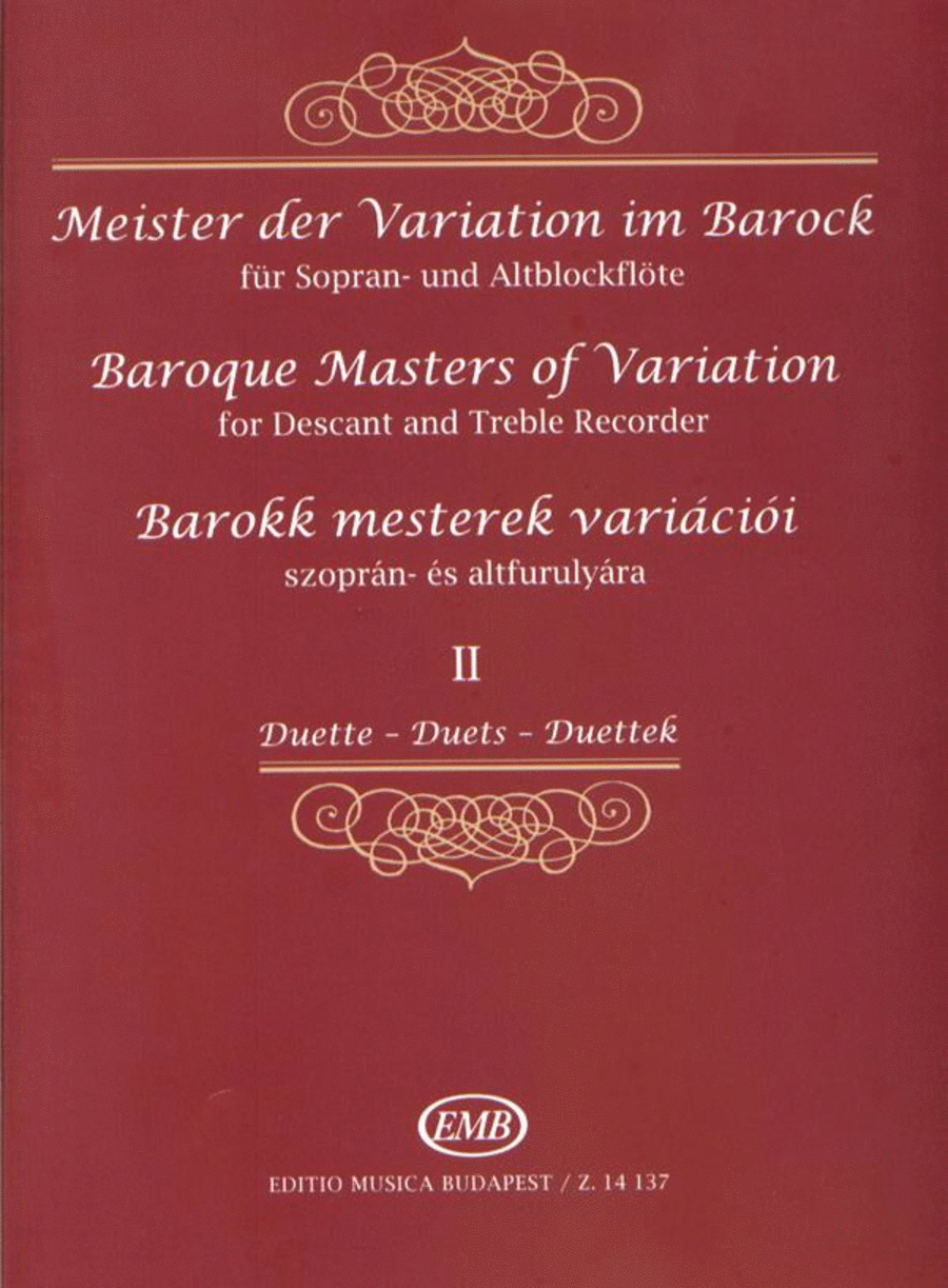 Meister der Variation im Barock für Sopran- und Al