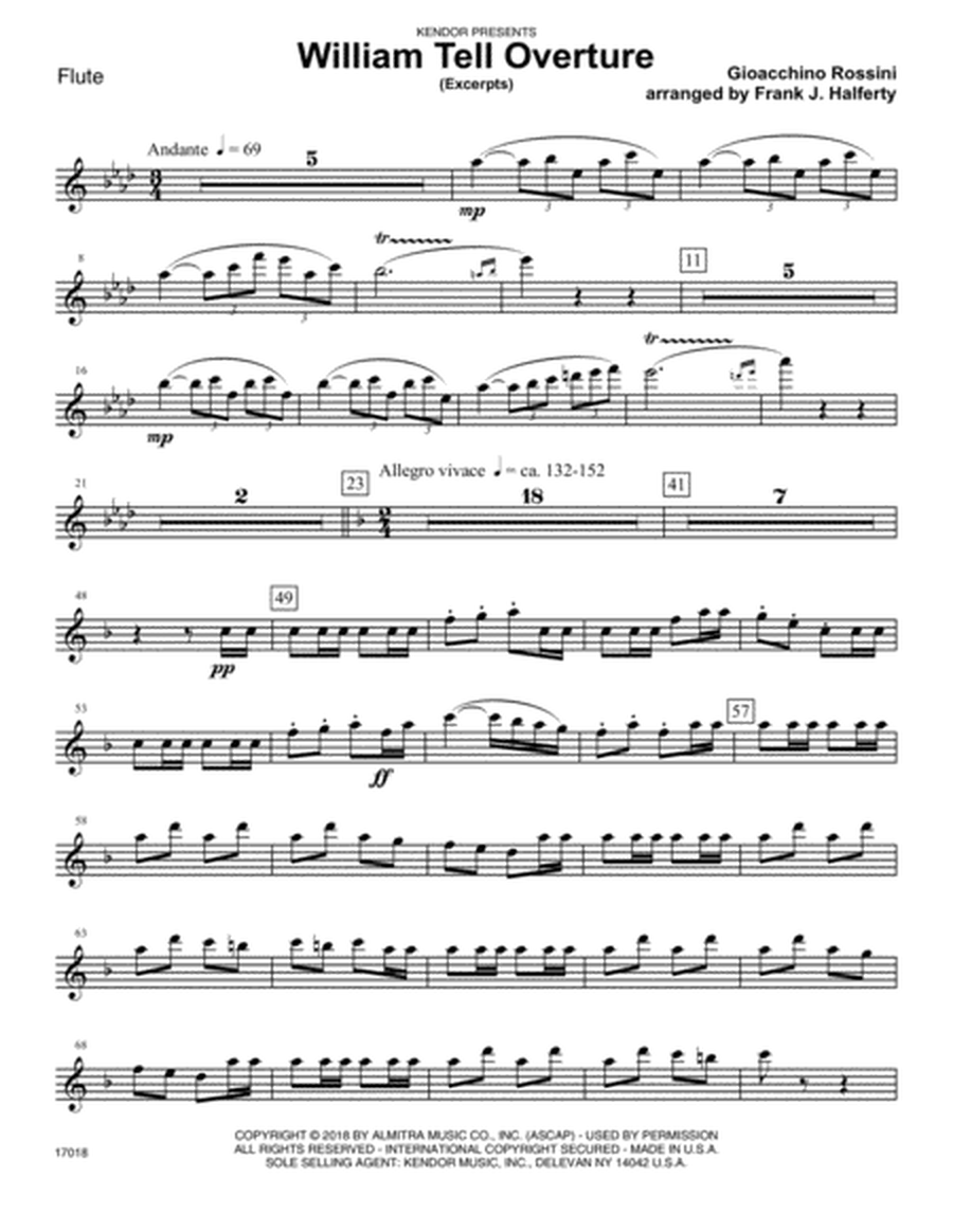 William Tell Overture (excerpts) (arr. Frank J. Halferty) - Flute