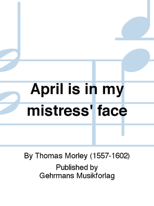 Book cover for April is in my mistress' face