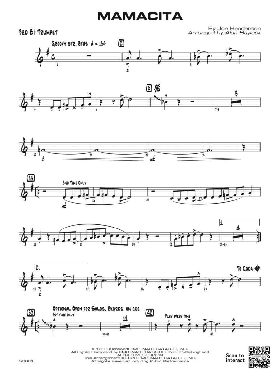 Mamacita: 3rd B-flat Trumpet