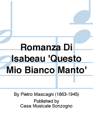 Book cover for Romanza Di Isabeau 'Questo Mio Bianco Manto'