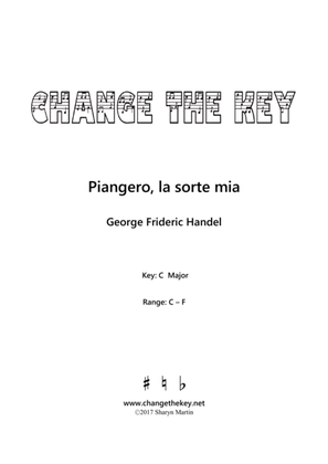 Book cover for Piangero, la sorte mia - C Major