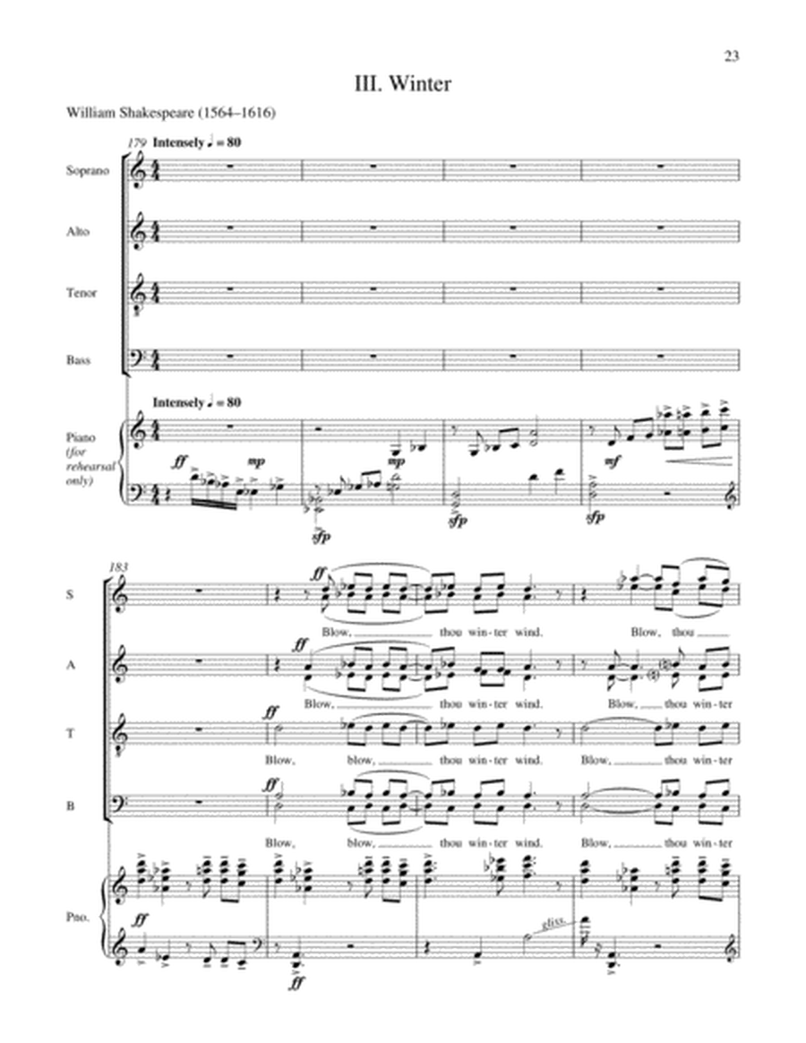 The Seasons (String Orchestra Version Piano/Choral Score)