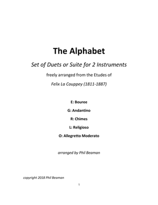 The Alphabet-set of French Horn/Bass Clarinet duets
