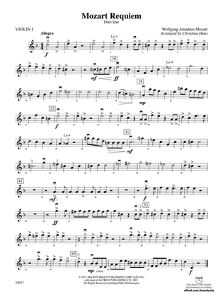 Mozart Requiem -- Dies Irae: 1st Violin