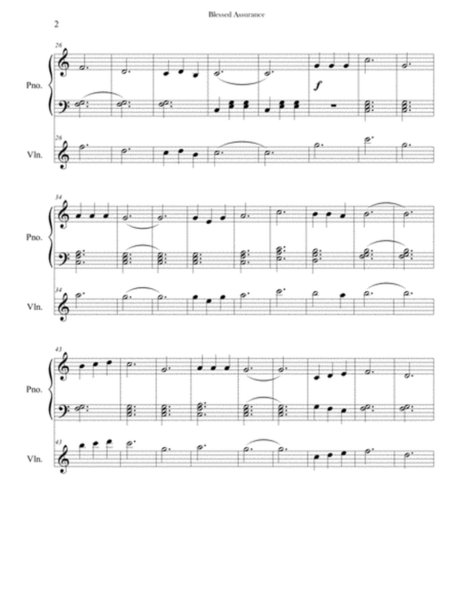 Blessed Assurance (Easy Piano & Violin) image number null