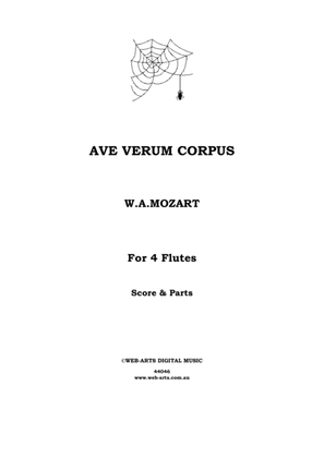 Book cover for AVE VERUM CORPUS for 4 flutes - MOZART