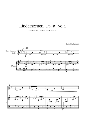 Book cover for Kinderszenen, Op 15, No. 1 (for Bass Clarinet and Piano)
