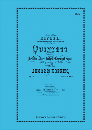 Book cover for Wind Quintet Bb, Op. 23