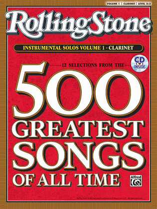 Book cover for Selections from Rolling Stone Magazine's 500 Greatest Songs of All Time (Instrumental Solos)