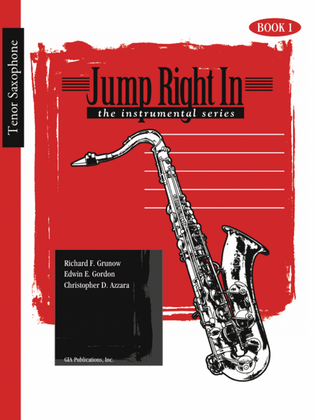 Book cover for Jump Right In: Student Book 1 - Tenor Sax (Book with MP3s)