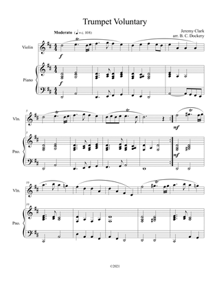 Book cover for Trumpet Voluntary (Violin Solo) with piano accompaniment