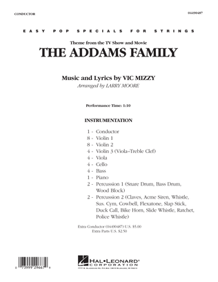 Book cover for The Addams Family - Full Score
