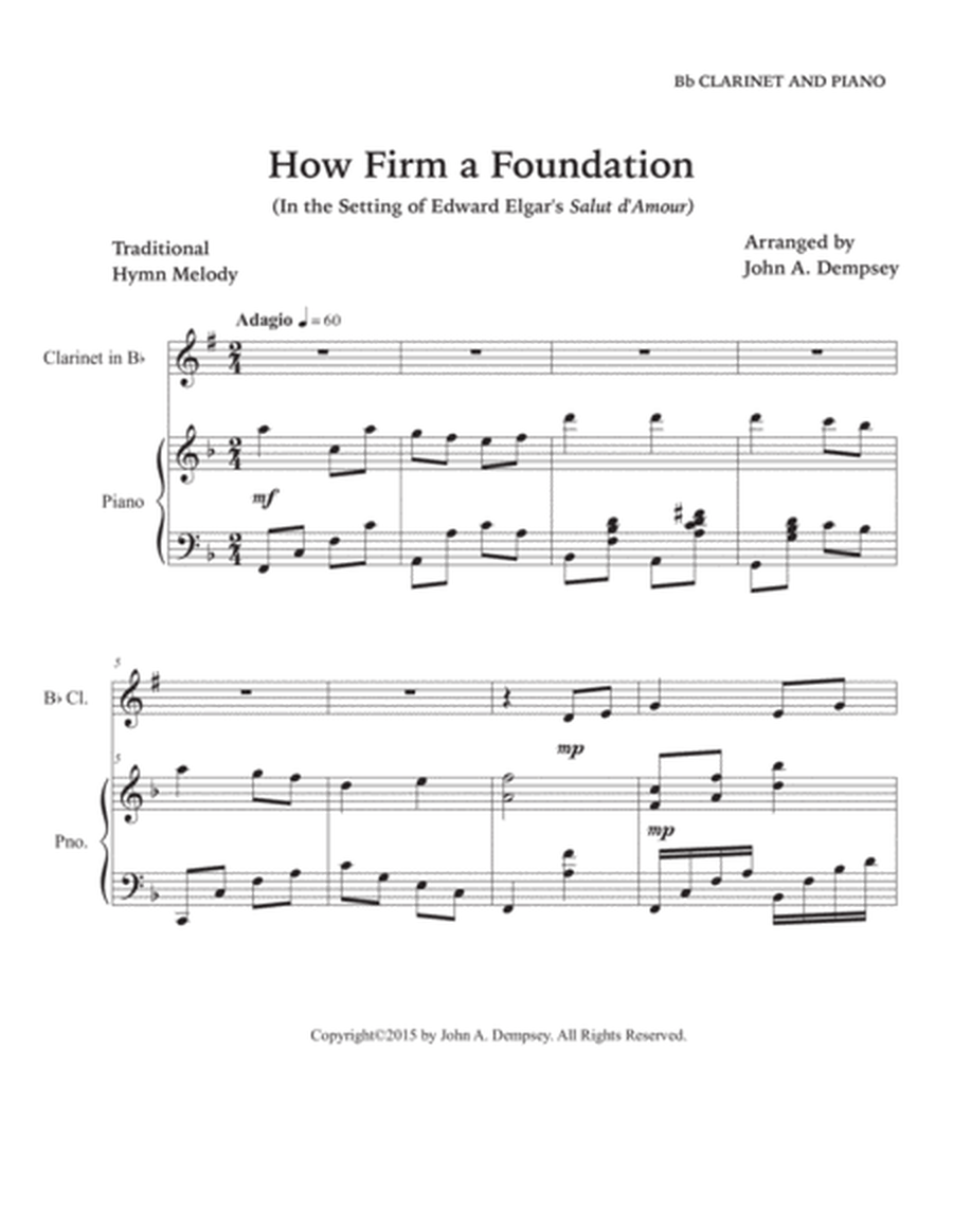 How Firm a Foundation (Clarinet and Piano) image number null