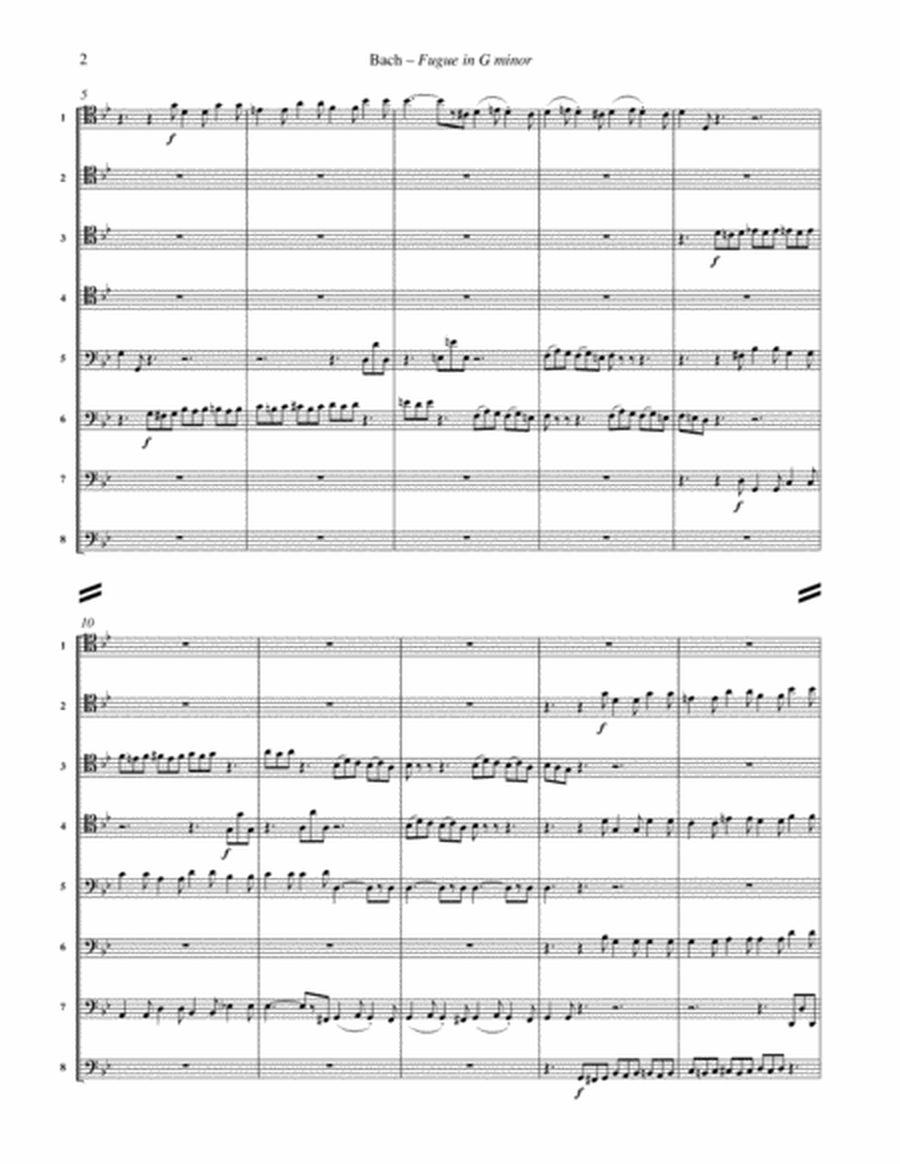 Fugue in G minor for Trombone Ensemble