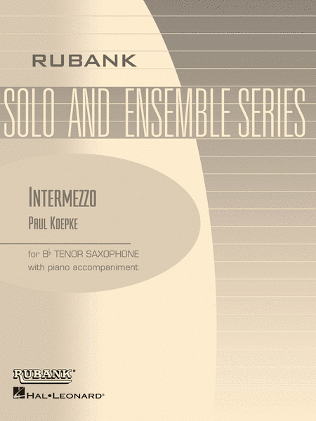 Intermezzo - B Flat Tenor Saxophone Solos With Piano