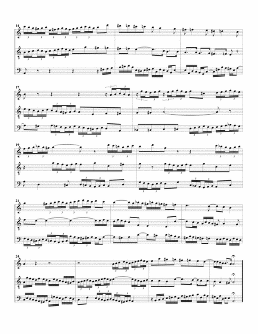 Fugue from Das wohltemperierte Klavier II, BWV 875/II (arrangement for 3 recorders)