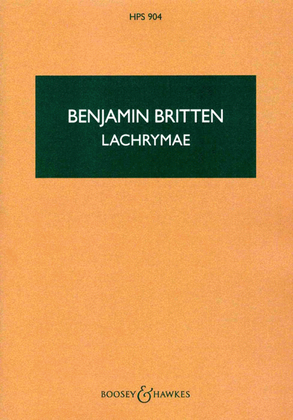 Book cover for Lachrymae, Op. 48a