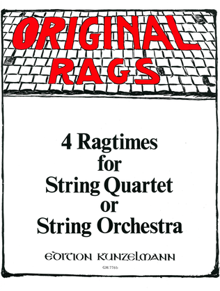 Book cover for 4 ragtimes for string quartet