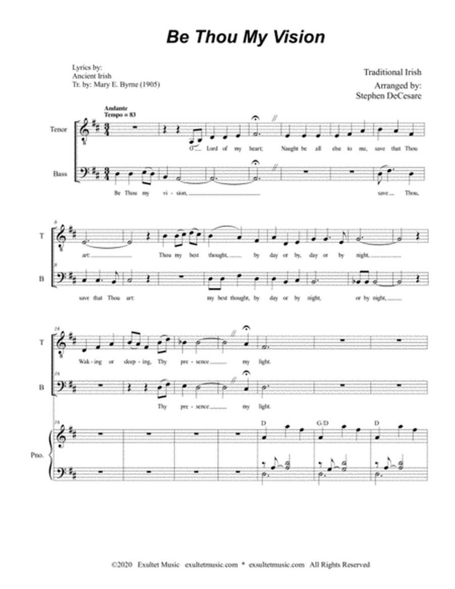 Be Thou My Vision (Duet for Tenor and Bass Solo) image number null