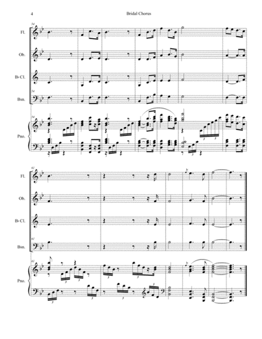 Bridal Chorus (for Woodwind Quartet - Piano Accompaniment) image number null