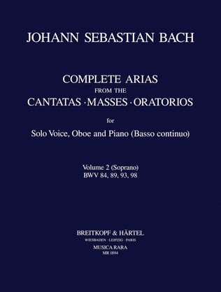 Book cover for Complete Arias and Sinfonias