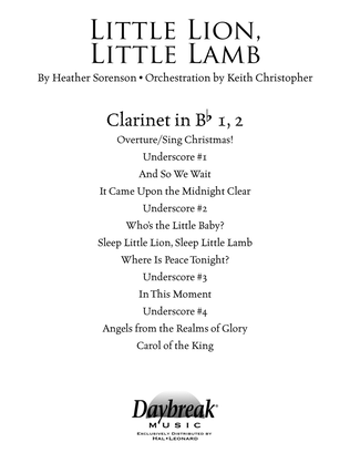 Book cover for Little Lion, Little Lamb - Bb Clarinet 1 & 2