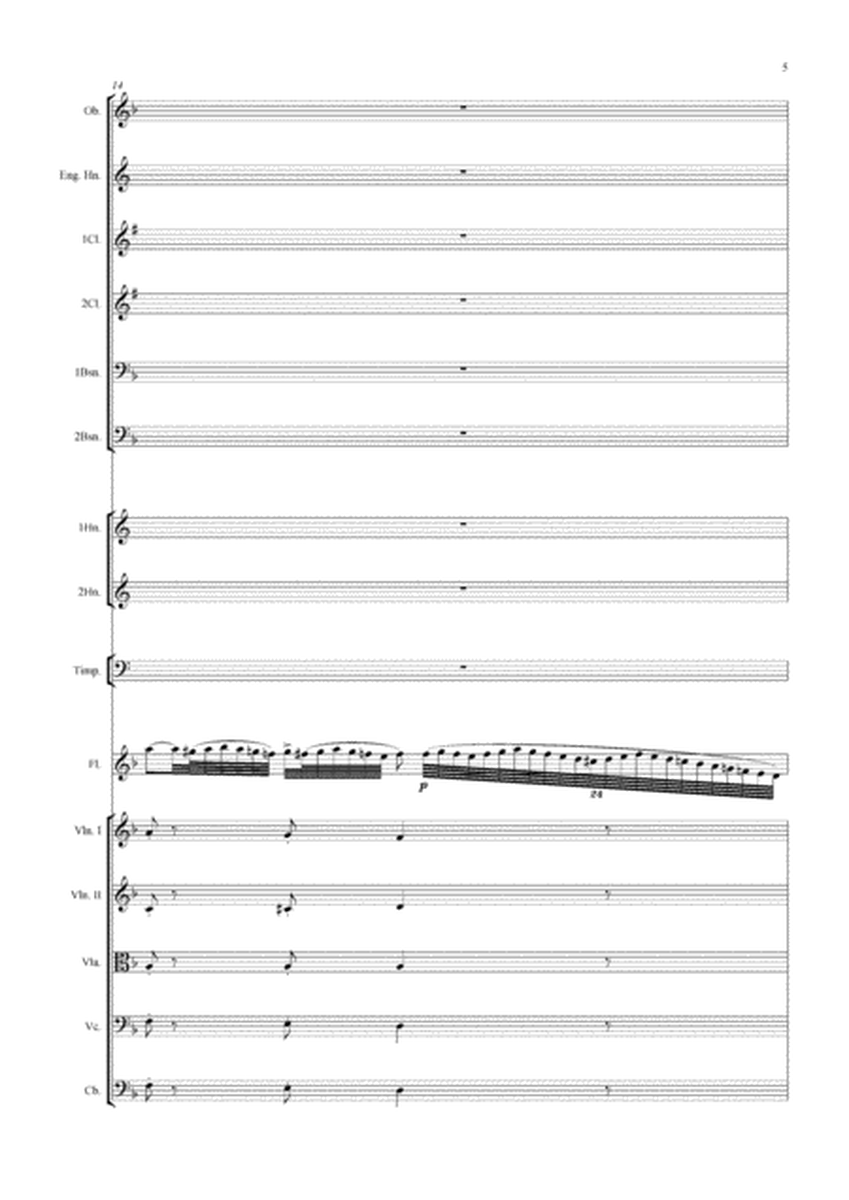 Fantaisie Pastorale Hongroise, op.26, for Flute and Symphony Orchestra (arr.), Full Score