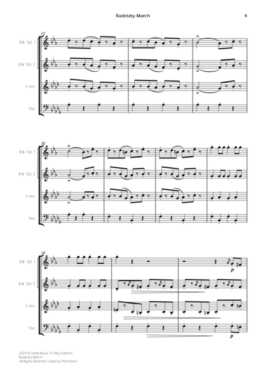 Radetzky March - Brass Quartet (Full Score and Parts) image number null