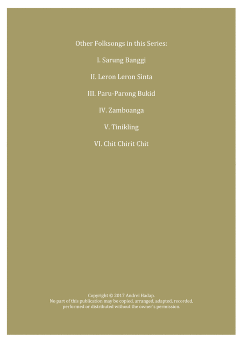 Sarung Banggi - arranged for Piano Solo