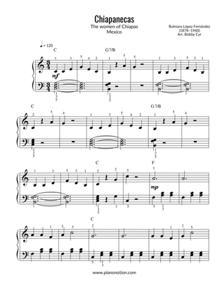 Book cover for Chiapanecas (Easy Piano Solo)