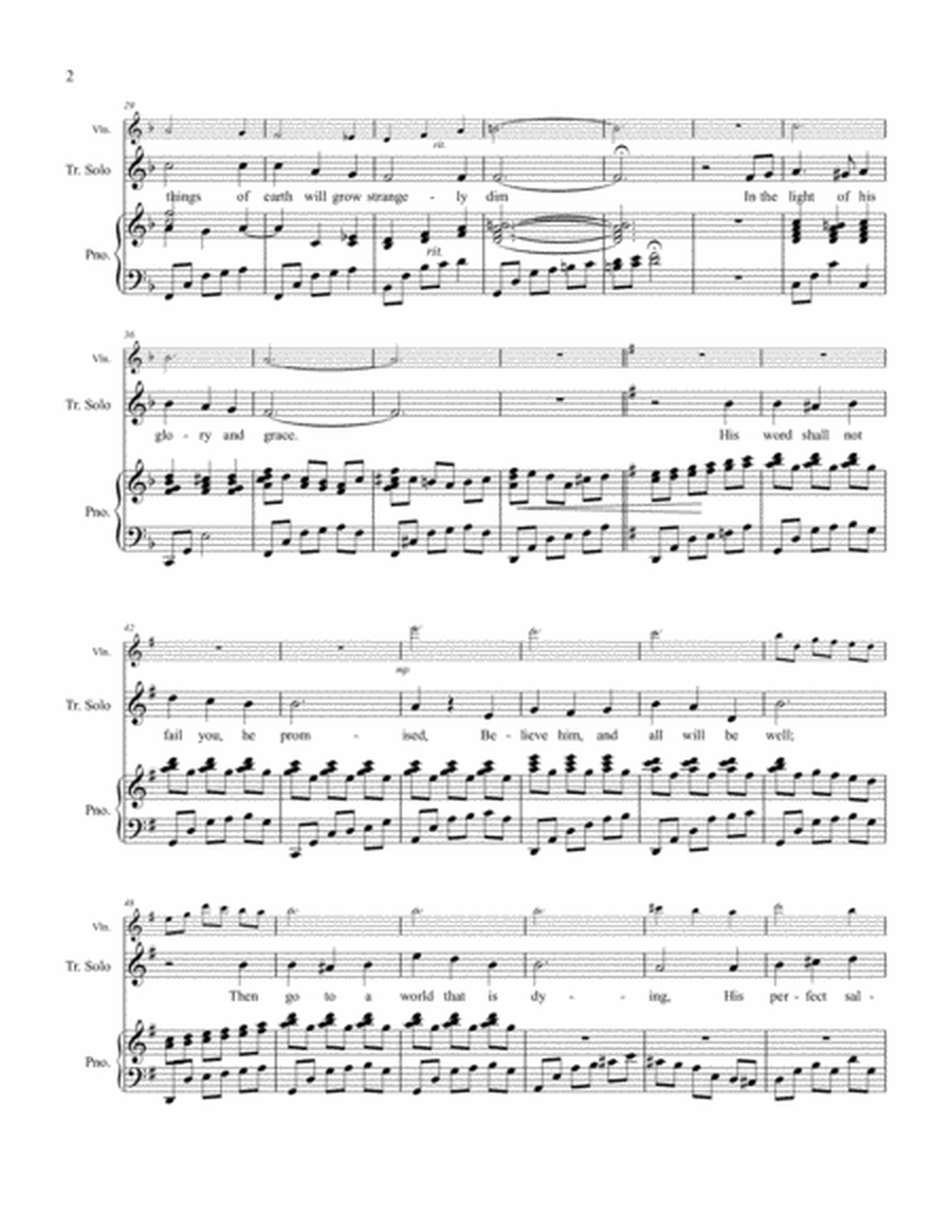 Turn Your Eyes Upon Jesus – Treble Solo, Violin, and Piano image number null