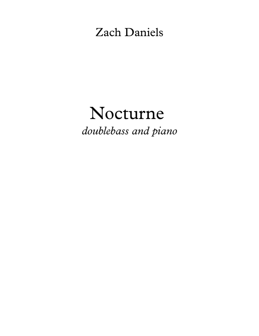 Nocturne for Double Bass image number null