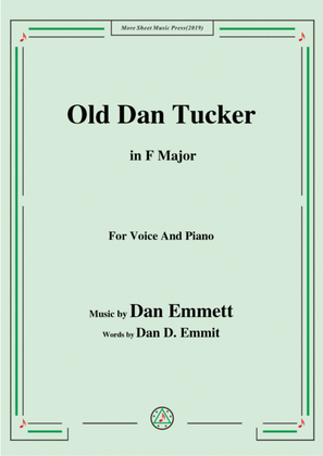Book cover for Rice-Old Dan Tucker,in F Major,for Voice and Piano
