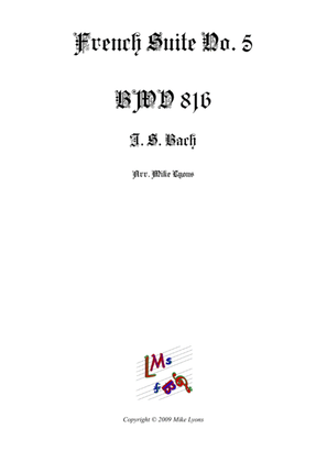 Book cover for Brass Quartet - Bach French Suite No 5 BWV 816