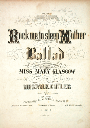 Book cover for Rock Me To Sleep, Mother. Ballad