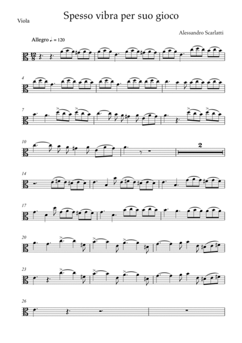 Alessandro Scarlatti - Spesso vibra per suo gioco (Piano and Viola) image number null