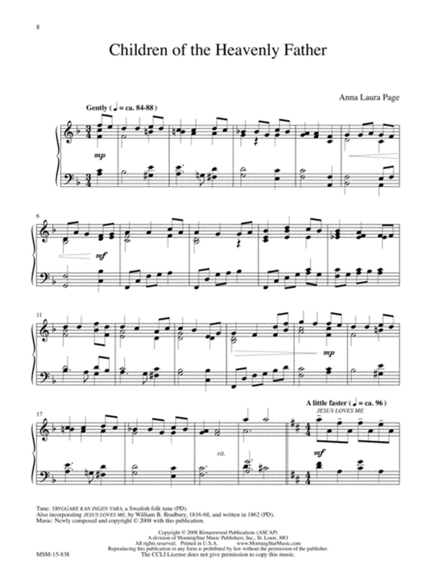 Blest Be the Tie Ten Hymn Arrangements for Piano image number null